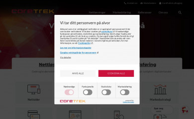 https://www.coretrek.no/ screenshot