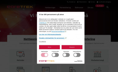 https://www.coretrek.no/ screenshot