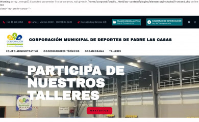 corporacionplc.cl screenshot