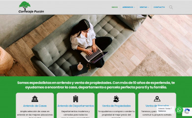 corretajepucon.cl screenshot