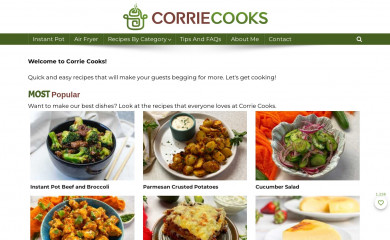 corriecooks.com screenshot