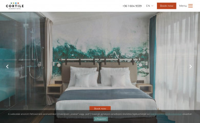 cortilebudapesthotel.com screenshot
