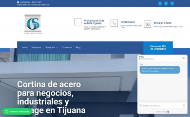 cortinasdeacerogs.com screenshot