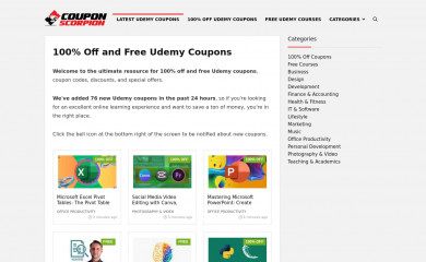 couponscorpion.com screenshot