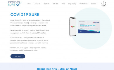 covid19sure.com screenshot