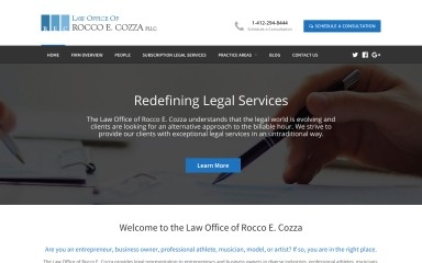 cozzalaw.com screenshot