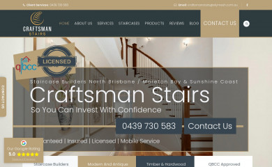 craftsmanstairs.com.au screenshot