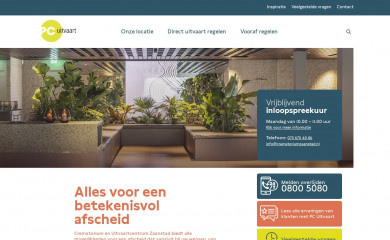 crematoriumzaanstad.nl screenshot