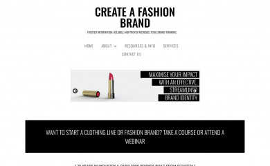 createafashionbrand.com screenshot