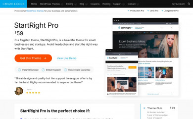 https://www.createandcode.com/themes/startright-pro screenshot