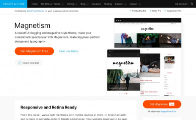 https://createandcode.com/wordpress-themes/magnetism/ screenshot