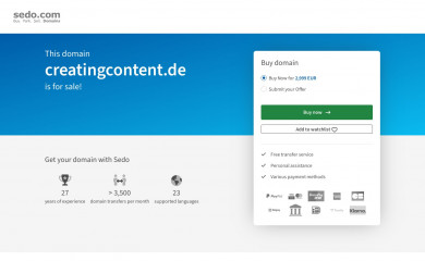 creatingcontent.de screenshot