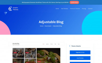 Adjustable Blog screenshot