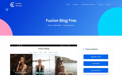 Fusion Blog screenshot