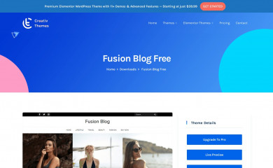 Fusion Blog screenshot