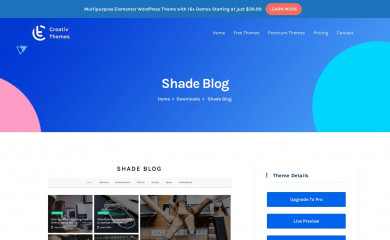 http://creativthemes.com/downloads/shade-blog/ screenshot