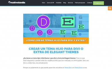 https://creativolandia.com/tema-hijo-para-divi-o-extra-elegant-themes/ screenshot