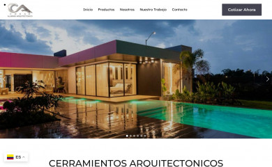 crearaluminioarquitectonico.com screenshot