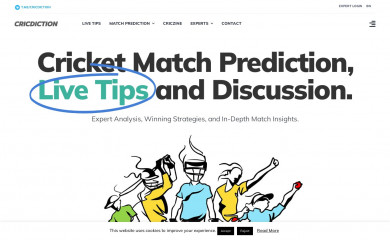cricdiction.com screenshot