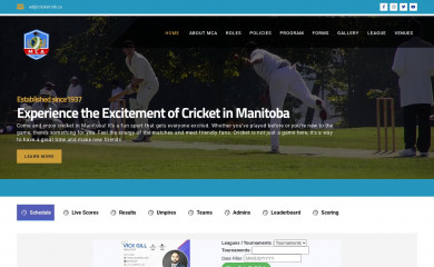 cricket.mb.ca screenshot