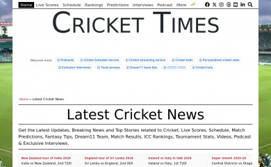 crickettimes.com screenshot