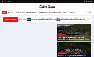 cricsguru.in screenshot