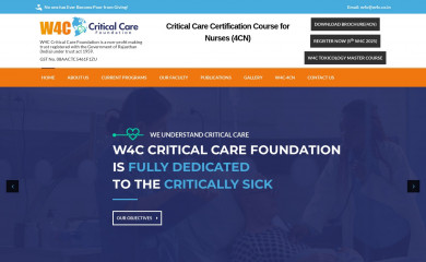 criticalcarefoundation.org screenshot