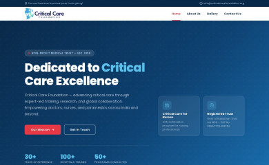 criticalcarefoundation.org screenshot