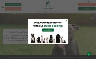 crosscreekanimalhospital.com screenshot