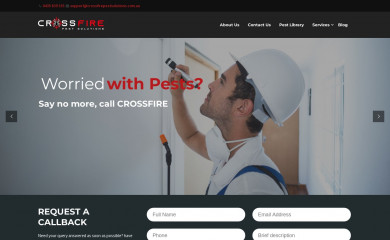 crossfirepestsolutions.com.au screenshot