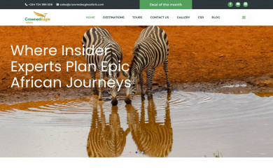 crownedeaglesafaris.com screenshot