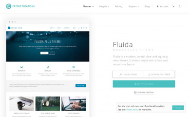 http://www.cryoutcreations.eu/wordpress-theme/fluida screenshot