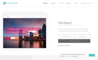 http://www.cryoutcreations.eu/wordpress-themes/verdant screenshot