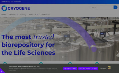 cryogenelab.com screenshot