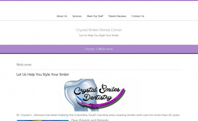 crystalsmilesdentalcenter.com screenshot