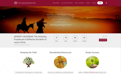 cslewisinstitute.org screenshot