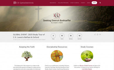 cslewisinstitute.org screenshot