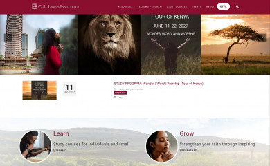 cslewisinstitute.org screenshot