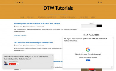 dtwtutorials.com screenshot