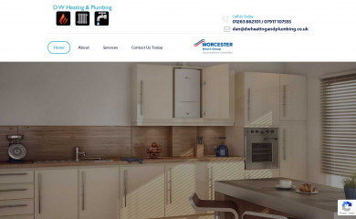 dwheatingandplumbing.co.uk screenshot
