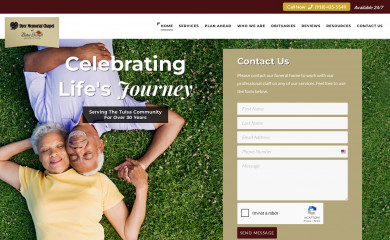 dyermemorialchapel.net screenshot