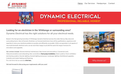 dynamicelectrical-whitianga.co.nz screenshot
