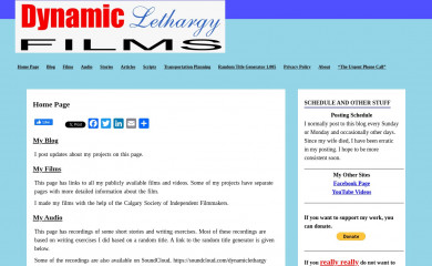 dynamiclethargyfilms.ca screenshot