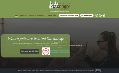 dakotahillsveterinary.com screenshot