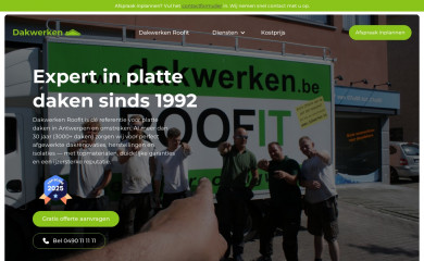 dakwerken.be screenshot