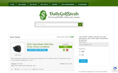 dailygolfsteals.com screenshot