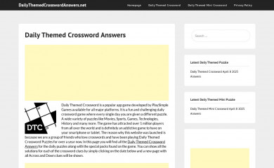 dailythemedcrosswordanswers.net screenshot