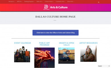 dallasculture.org screenshot