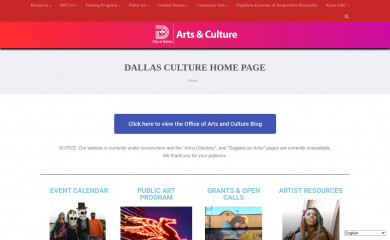 dallasculture.org screenshot