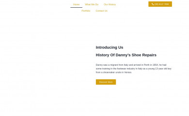 dannysshoerepairs.com.au screenshot